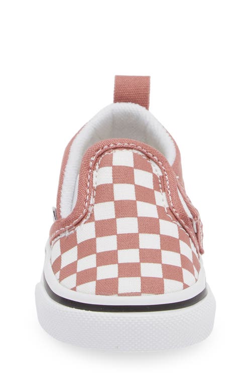 Shop Vans Kids' Checkerboard Slip-on Sneaker In Checkerboard Withered Rose