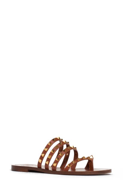 VALENTINO ROCKSTUD FLAIR SLIDE SANDAL,TW0S0X33KWX