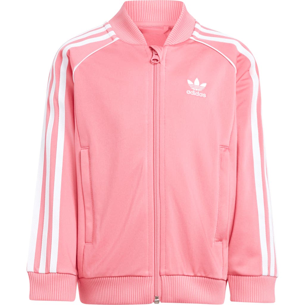 Adidas Originals Adidas Kids' Sst Recycled Polyester Track Jacket In Rose Tone