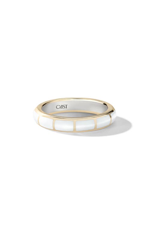 The Halo Stacking Ring in White/Gold