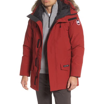 Canada Goose Langford Fusion Fit Parka With Genuine Coyote Fur Trim, Red