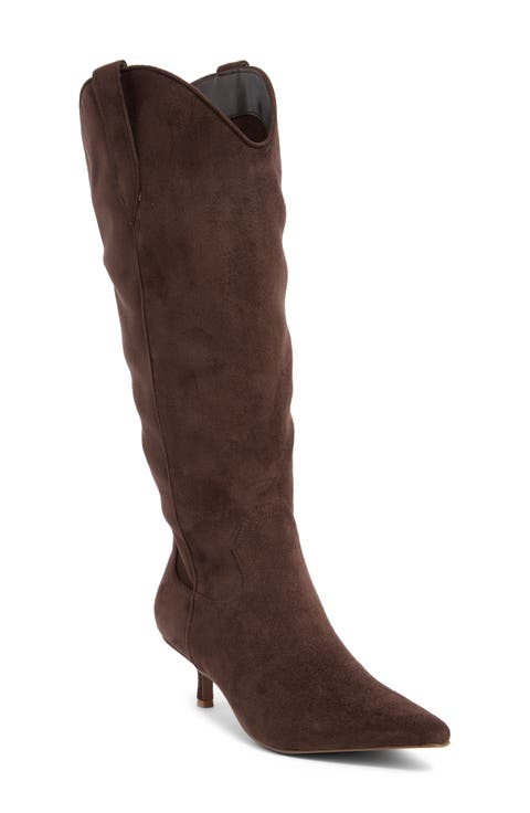 Britt Knee High Western Boot (Women) (Regular & Wide Calf)