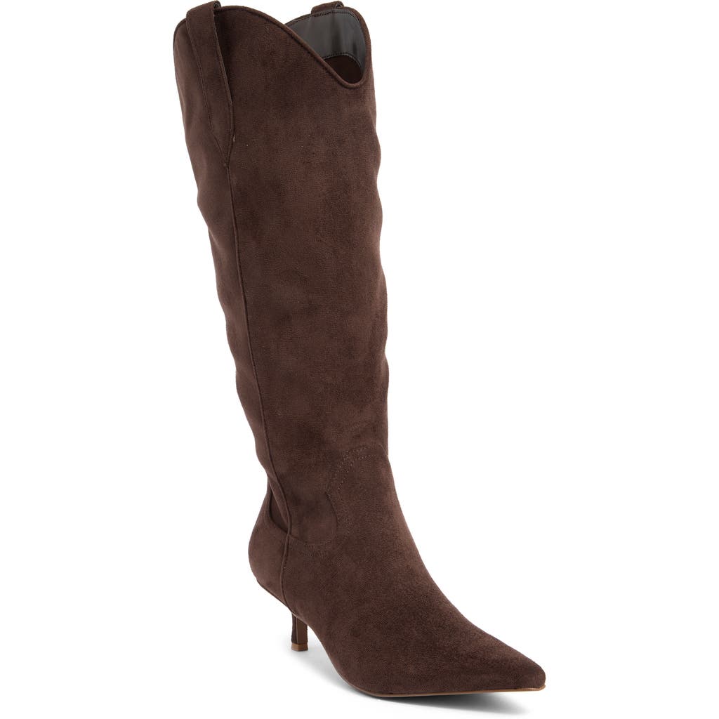 Steven New York Britt Western Pointed Toe Boot In Brown