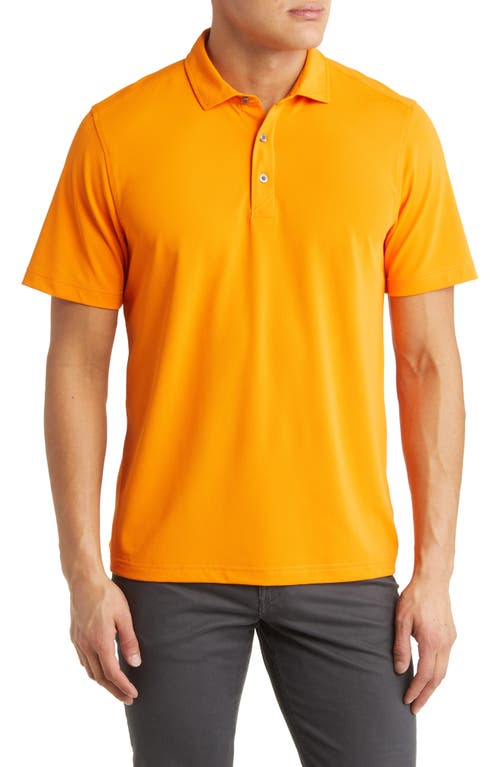 Virtue Eco Piqué Recycled Blend Polo in Orange Burst