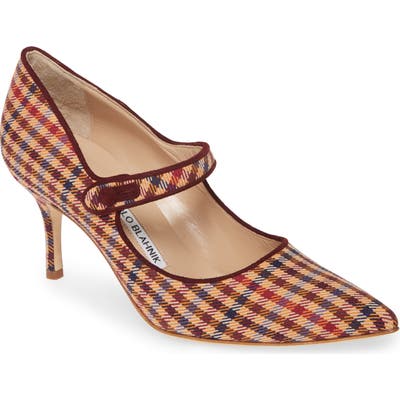 Manolo Blahnik Campari Mary Jane Pump - Beige
