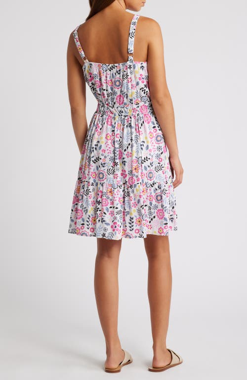 Shop Beachlunchlounge Luella Ruched Waist Sundress In Bubble Gum