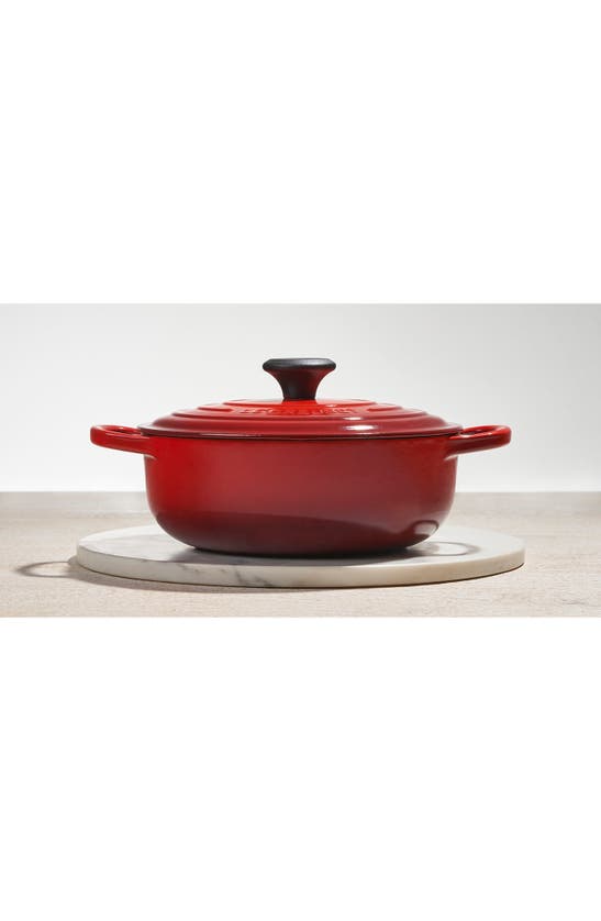 Shop Le Creuset Signature 3.5-quart Round Enamel Cast Iron French/dutch Oven In Cerise