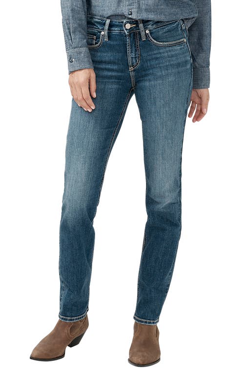 SILVER JEANS CO. SILVER JEANS CO. SUKI CURVY MID RISE STRAIGHT LEG JEANS