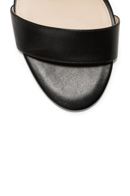 Cole Haan Women's Josie Leather Block Heel Sandals In Black Leather/woven
