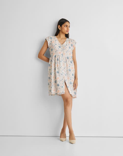 Reistor Cap Sleeved Short Dress In Azalea Allure