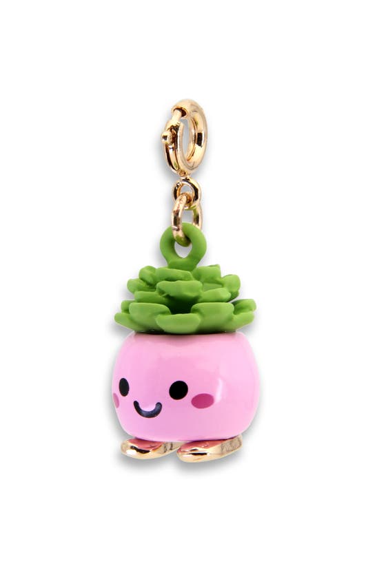 Shop Charm It Kids' Happy Succulent Charm In Pink/ Green