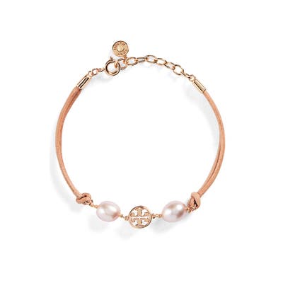 Tory Burch Logo Pearl Bracelet