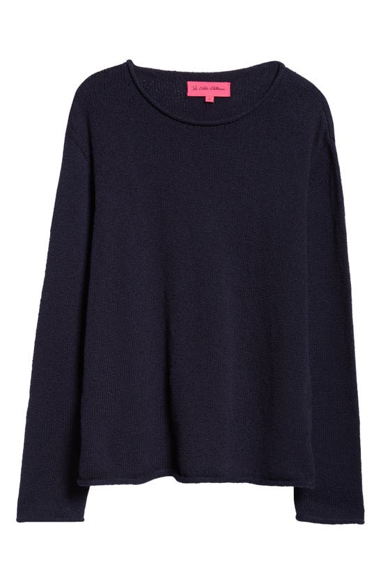 Shop The Elder Statesman Gender Inclusive Roll Neck Cotton Sweater In Navy