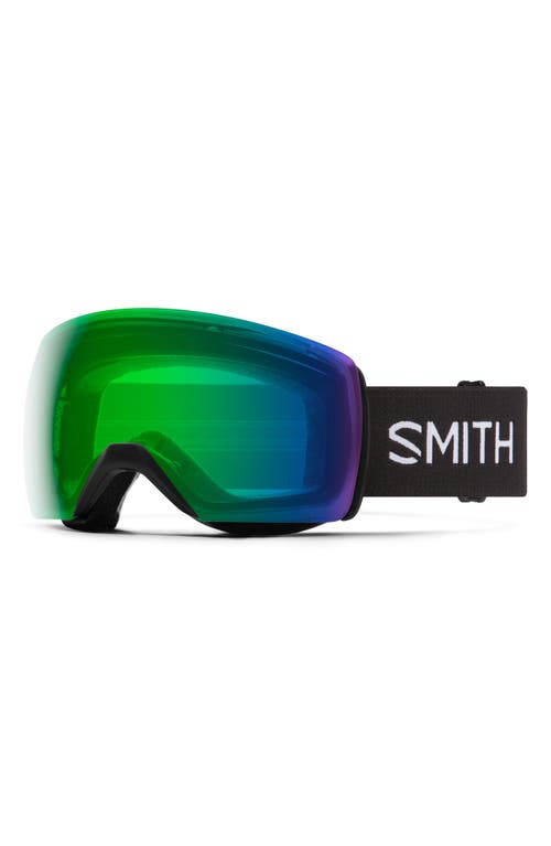 Shop Smith Skyline Xl 165mm Chromapop™ Snow Goggles In Black/chromapop Green Mirror