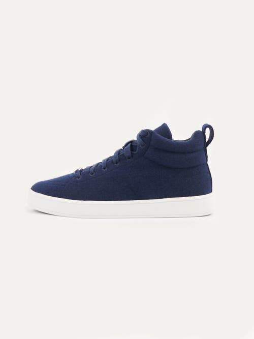 Gobi Mongolian Cashmere Cashmere High-top Sneakers In Navy