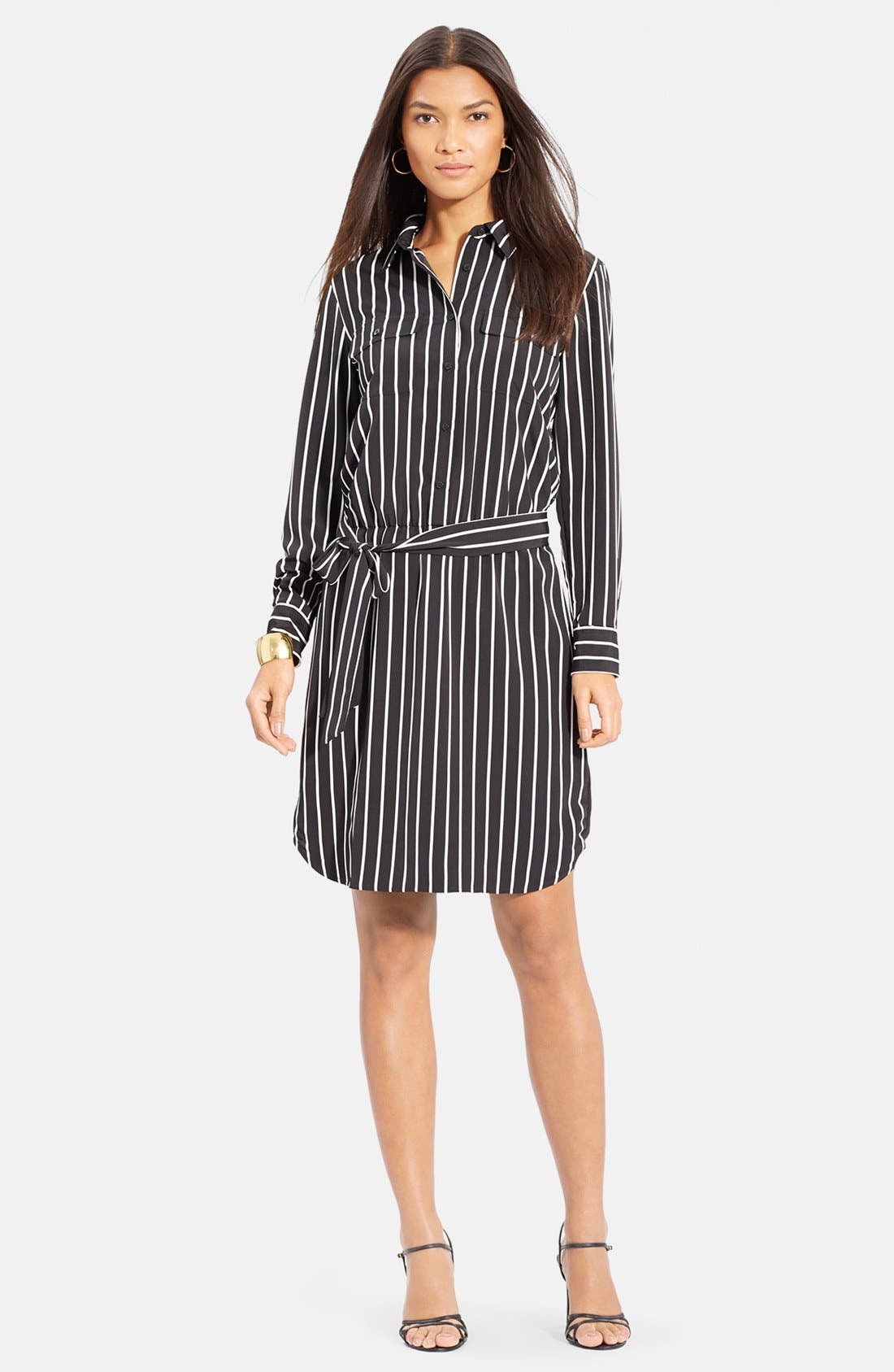 Lauren Ralph Lauren Stripe Belted Shirtdress Nordstrom