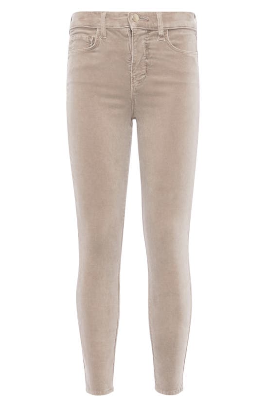 Shop L Agence Margot Velvet Crop Skinny Jeans In Dusk