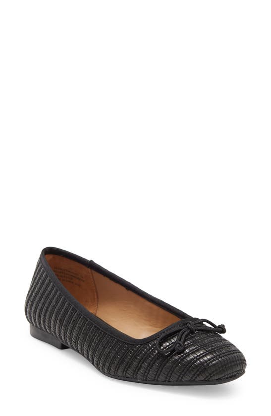 Steve Madden Seemly Woven Ballet Flat In Black