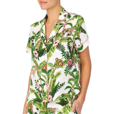 Shady Lady Short Sleeve Pajama Top, Green