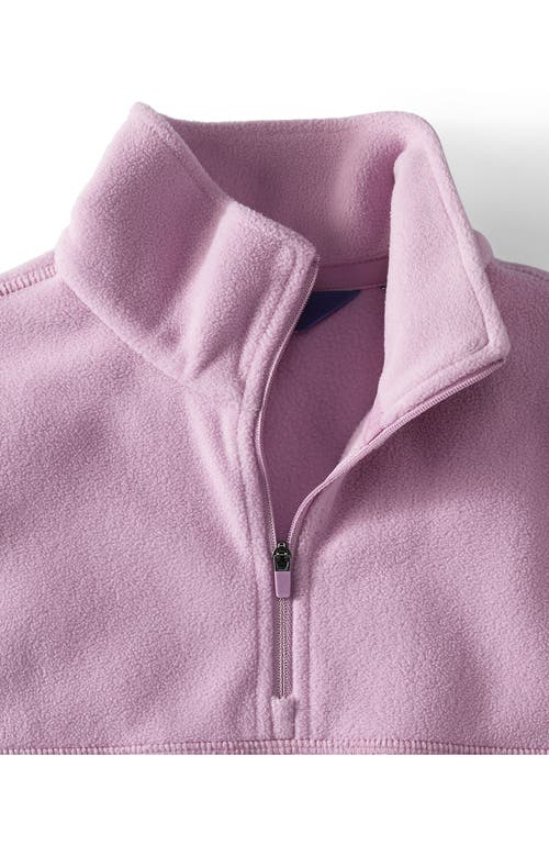 Shop Lands' End Anyweather Fleece Quarter Zip Pullover In Spiced Rhubarb Ombre Stripe