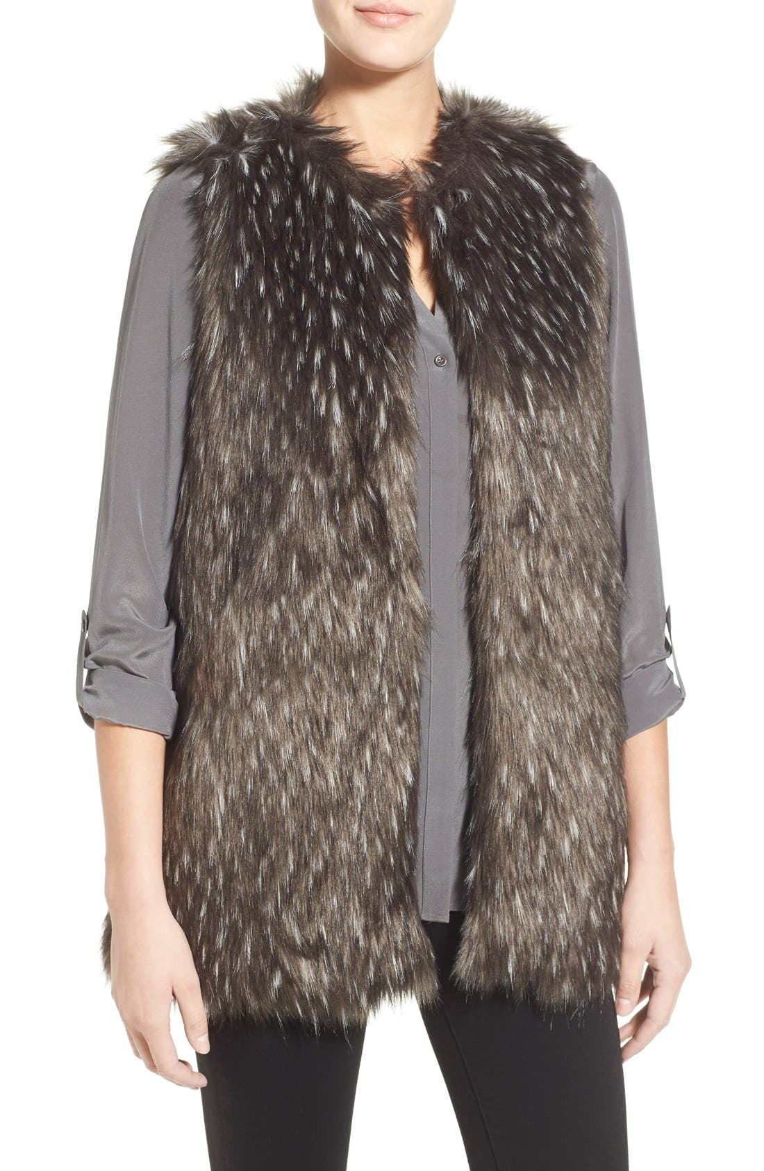 Trouvé Long Faux Fur Vest Nordstrom