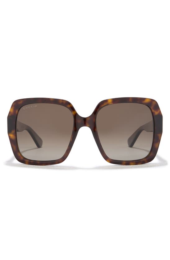 GUCCI GUCCI CORE 54MM SQUARE SUNGLASSES 