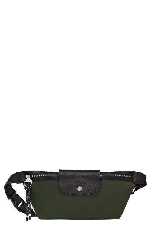 Shop Longchamp Le Pliage Energy Recycled Nylon Belt Bag In Khaki