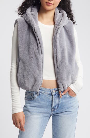 Thread Supply Mink Faux Fur Hooded Vest Nordstrom