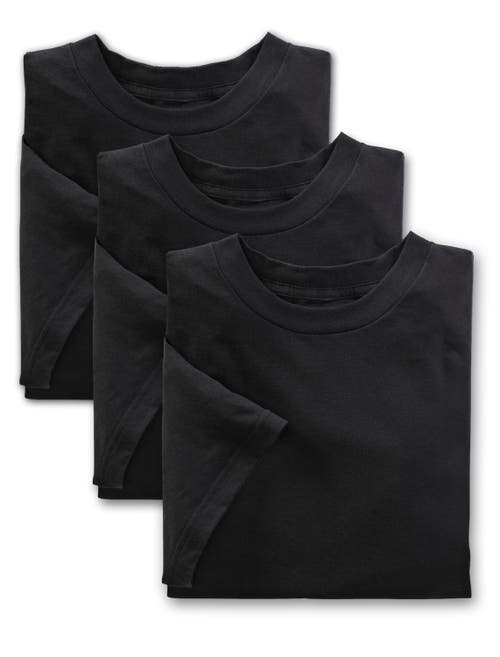 Shop Harbor Bay By Dxl 3-pack Color Crewneck T-shirts In Black