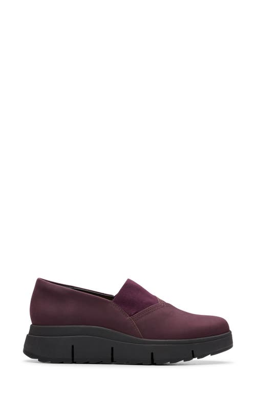 Clarksr Clarks(r) Loriini West Platform Wedge Loafer In Plum