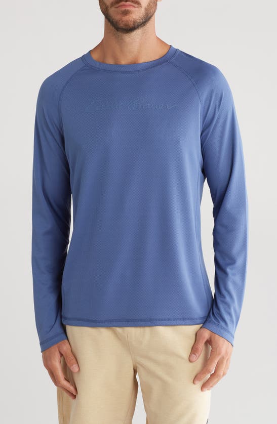 Shop Eddie Bauer Honeycomb Raglan Sleeve Sweatshirt In Bluebird