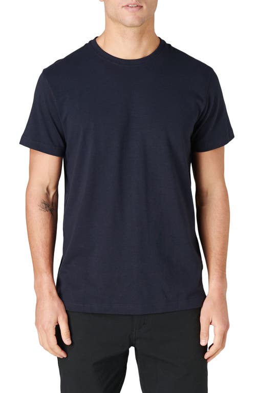 Cotton Blend Jersey T-Shirt in Navy