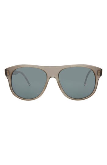 Thom Browne 55mm Fashion Square Sunglasses In Satin Grey Crystal