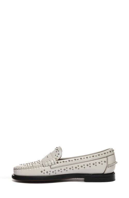 Shop Sebago Dan Stud Loafer In White