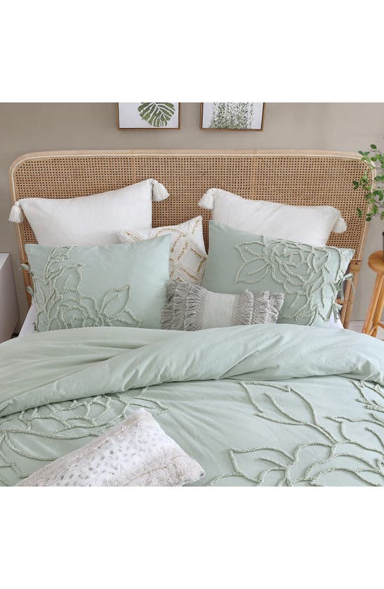Peri Home Chenille Rose Comforter & Sham Set In Green