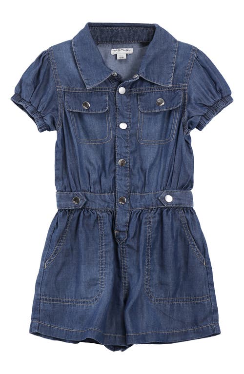 Habitual Kids Kids' Chambray Utility Romper in Indigo