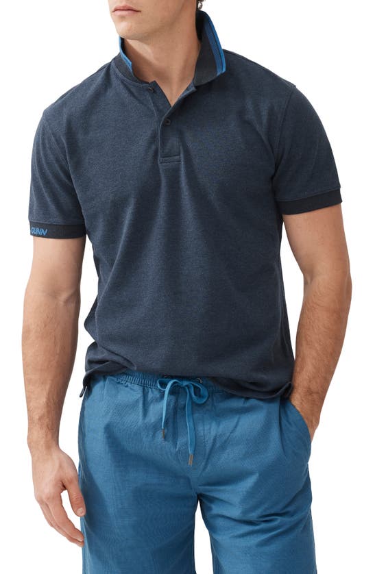 Shop Rodd & Gunn Masterson Sports Fit Tipped Cotton Polo In Navy