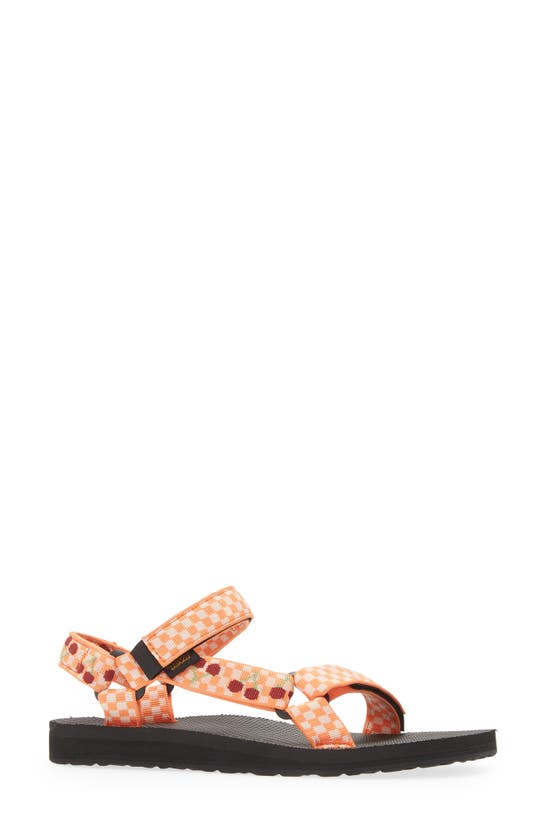 Shop Teva Original Universal Sandal In Picnic Cherries Rhubarb