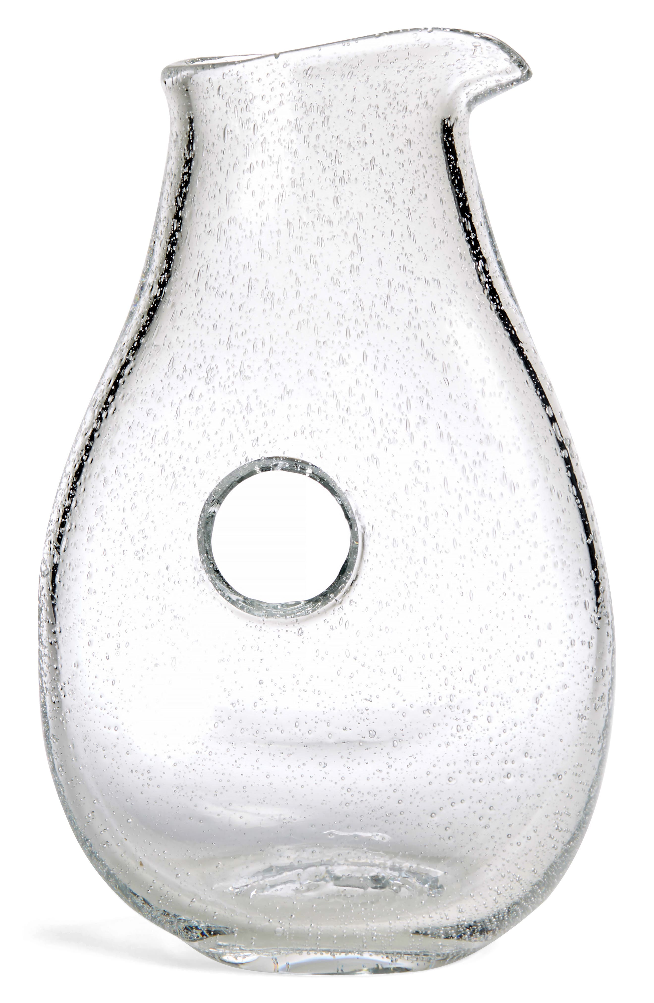 UPC 025466000395 product image for Tag Open Handle Bubble Glass Pitcher, Size One Size - White | upcitemdb.com