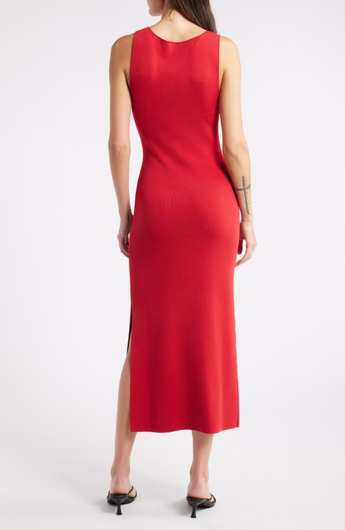 Shop Rails Alora Sleeveless Midi Sweater Dress In Cherry