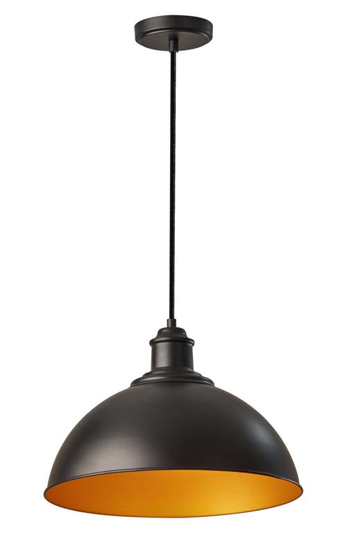 ADESSO LIGHTING Wallace Pendant Light in Black/Gold at Nordstrom