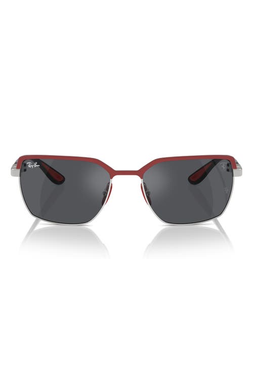 Ray-Ban x Ferrari Scuderia 58mm Square Sunglasses in Dark Grey at Nordstrom