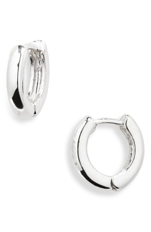 Shop Bp. Huggie Hoop Earrings In Sterling Silver Dipped