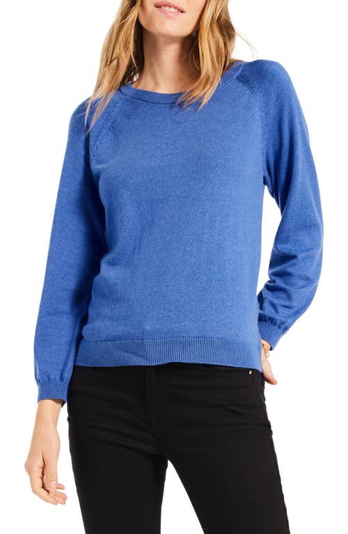 NIC+ZOE Here & There Cotton Blend Sweater in Gulf