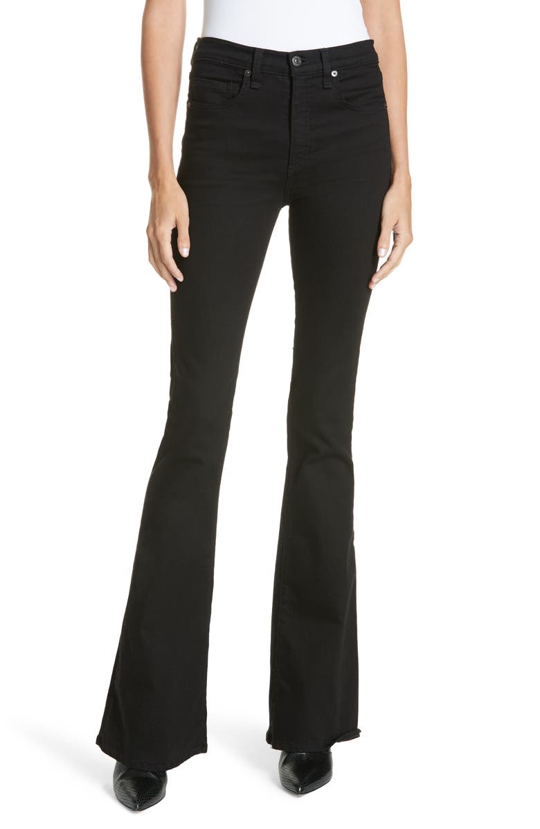 Veronica Beard Beverly Skinny Flare Jeans (Raven) | Nordstrom