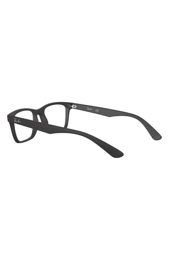 Shop Ray Ban 55mm Square Optical Glasses In Matte Black