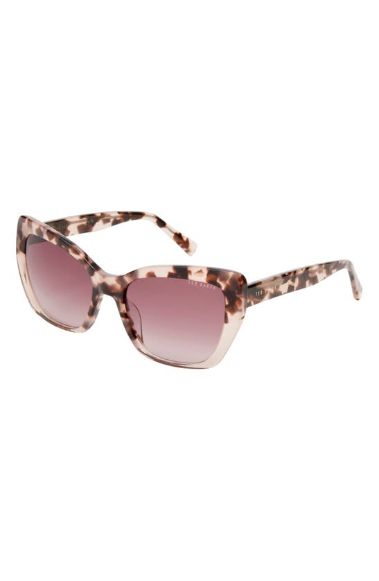 TED BAKER TED BAKER LONDON 55MM CAT EYE SUNGLASSES