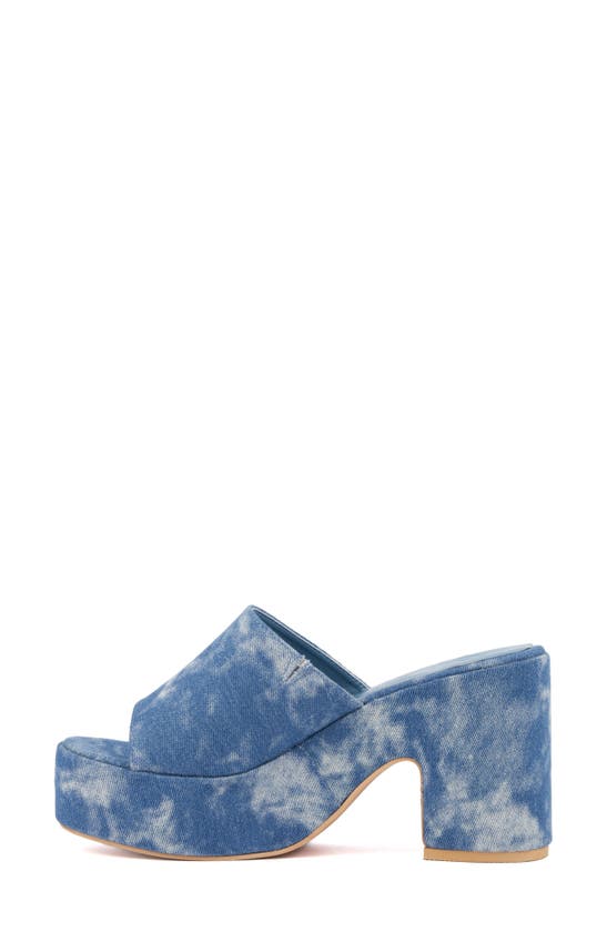 Shop Olivia Miller Crush Platform Slide Sandal In Blue