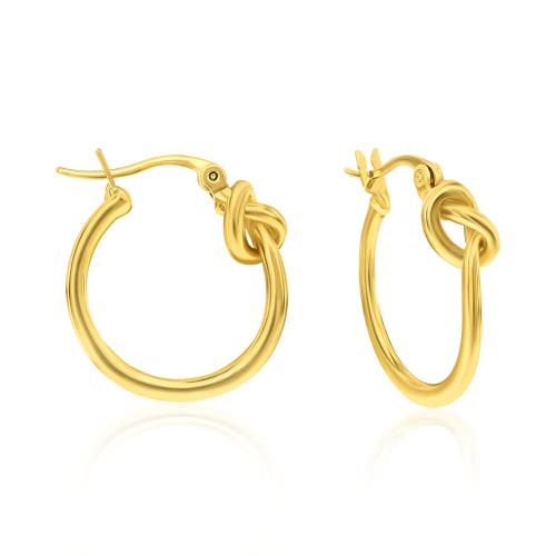 Donatello Gian Gold-plated Knot Hoops In Gold