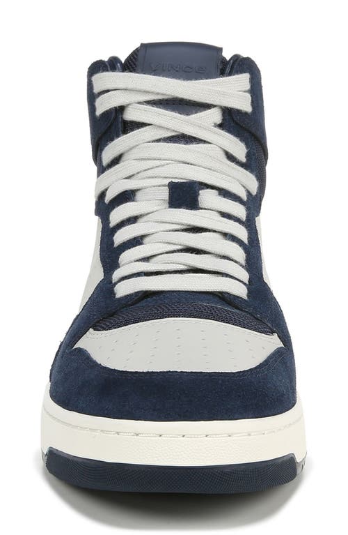 Vince Men's Mason Lace Up High Top Sneakers In Spruce Blue
